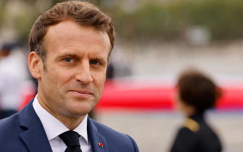 Le candidat Emmanuel Macron